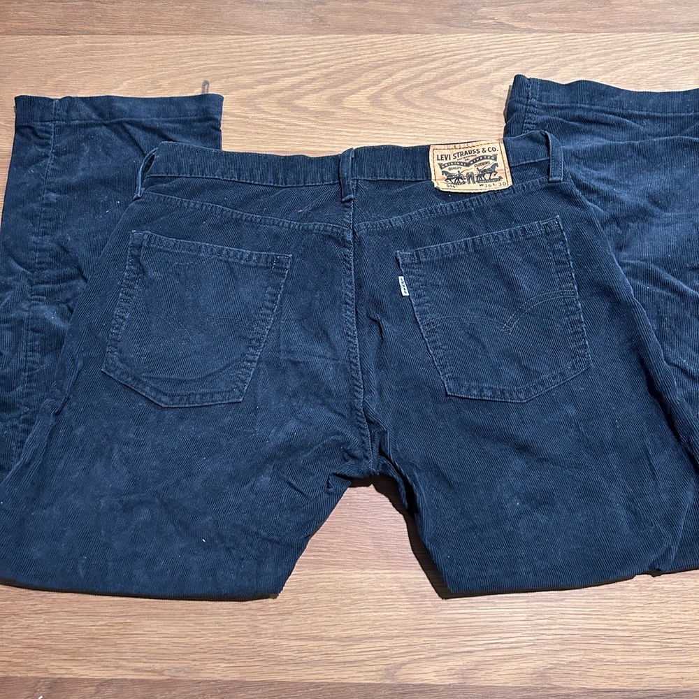 Levi's Men's Dark Blue Corduroy Trousers
